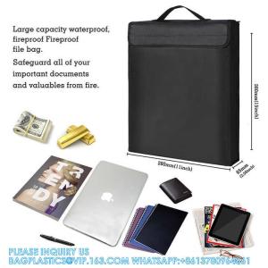 Customized Logo Safe Bag Explosion-Proof Folder Security Fireproof Waterproof Bag Storage Home Office Document File
