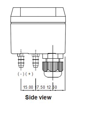 3 Wire 30VAC Differential Pressure Transducers 100Ω Output Impedance