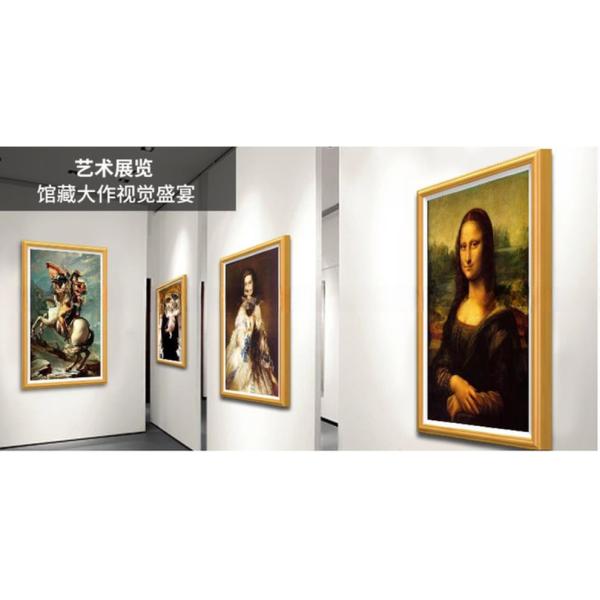 Wall 43" inch Wooden frame NFT screen 4K display for video photo multimedia loop player monitor with WIFI network Android OS