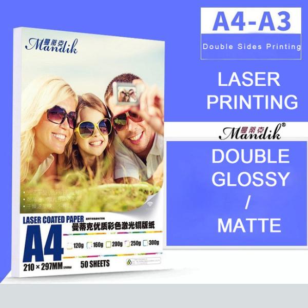 Glossy Carbon Powder Printing Two Sided Photo Paper