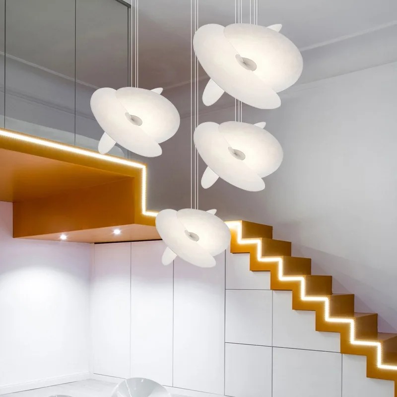 Luceplan Levante Pendant Light Nordic Silk Chandelier Illa Apartment Duplex Staircase chandelier guzhen(WH-AP-550)