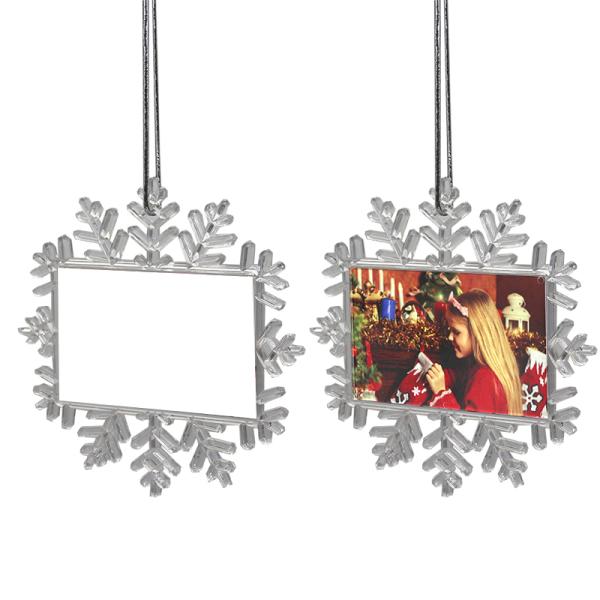 Sublimation Christmas Ornaments Blank High Transparent Plastic Snowflake Christmas Ornaments Sublimation