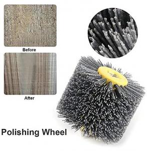 China Cylindrical Wire Abrasive Nylon Wheel Brush For Wooden Furniture Burnishing Drawing wholesale