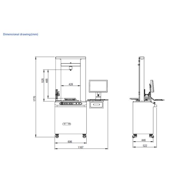 High Precision Push And Pull Testing Machine For ±0.05mm Displacement Measurement Accuracy