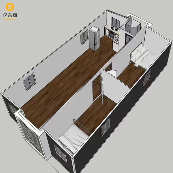 Steel Prefab Expandable Container House with Glass Wool Wall Panels