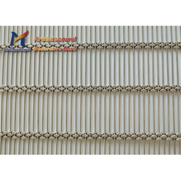 SS304 Wire Mesh Railing Infill Panels 2mm Laminated Glass Metal Mesh