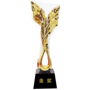China Wing Honor Height 11 Inch Resin Trophy Cup Simple Modern Design on sale