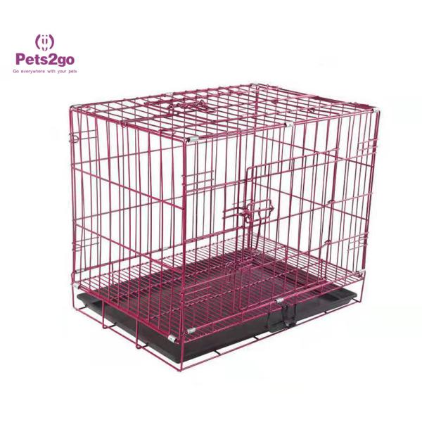Double Door Wire Material 9kg Pet Carrier Cage