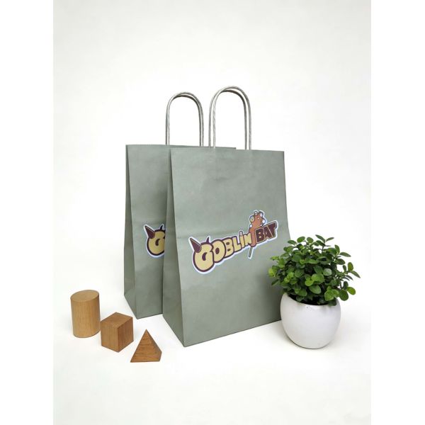 Customized Disposable Kraft Paper Twisted Handle Bag Printing MOQ 50000 Pieces Take Away Bag