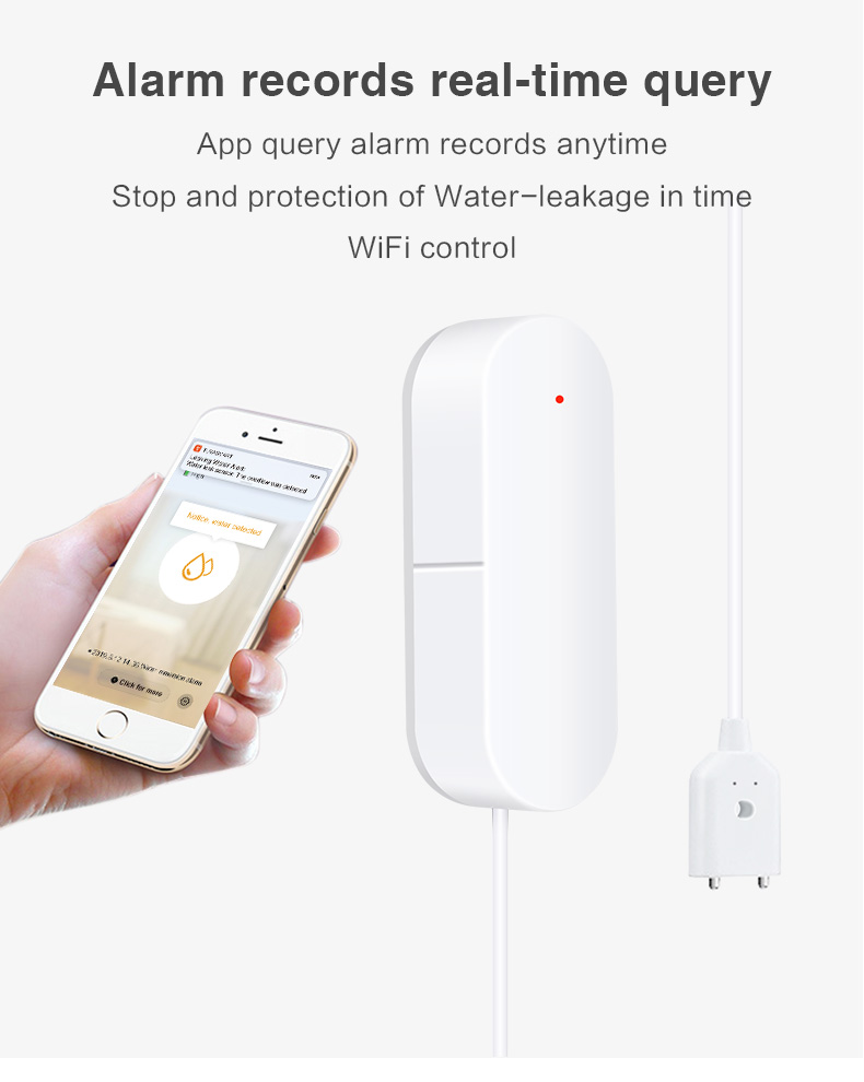 Tuya IP66 Flow Based Water Leak Detection Smartlife Water Sensor