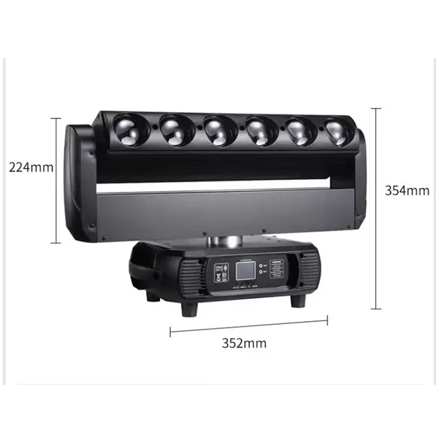 High Color Rendering Index Ra 95 LED6X40W Shake Head Dyeing Strobe Lamp for Theme Park