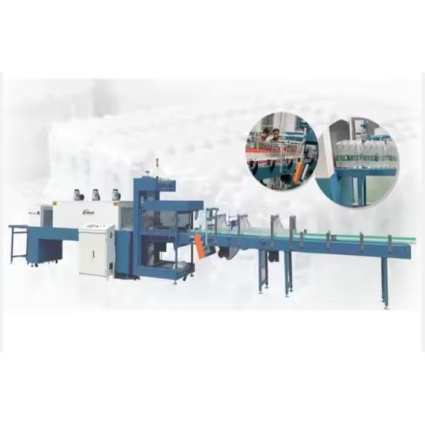 High Speed Automatic bottle shrink sleeve wrapping machine with bottle arrangement function