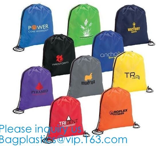 Custom Drawstring Bag/ Promotional drawstring backpack/Polyester Drawstring Bag,Custom 190T 210T 210d polyester backpack