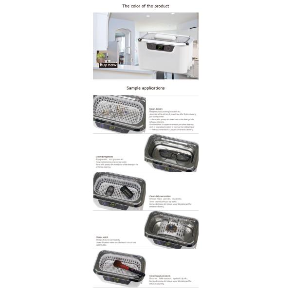 Digital 800ml Ultrasonic Spectacle Cleaner , Electronic Eyeglass Cleaner Simple Operation