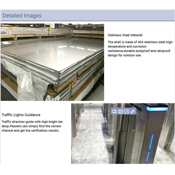 300mm Arm Turnstile Access Control Security Systems High Strength Polycarbonate Speedgates
