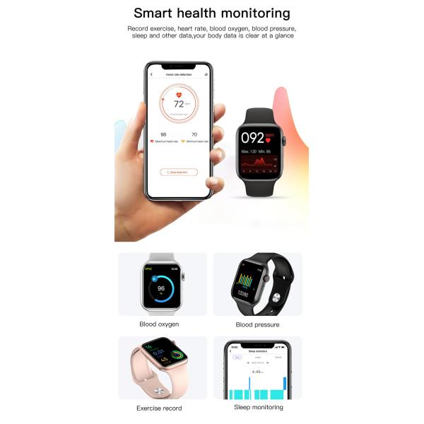 USB Direct Charge 1.69inch Touch Screen Smartwatch With BT Calling