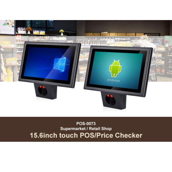 Windows/Android10.0 POS Systems with 15.6inch Touch Screen and Built-in Barcode Scanner
