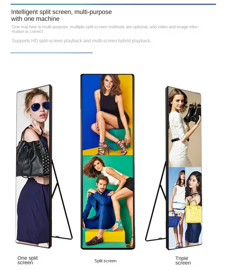 LED Poster Display WiFi Control System Display Panels LED Poster Screen IP40 For Indoor