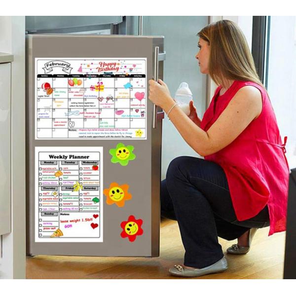 Kitchen Fridge Magnetic Dry Erase Whiteboard Sheet With Stain Resistant Technology