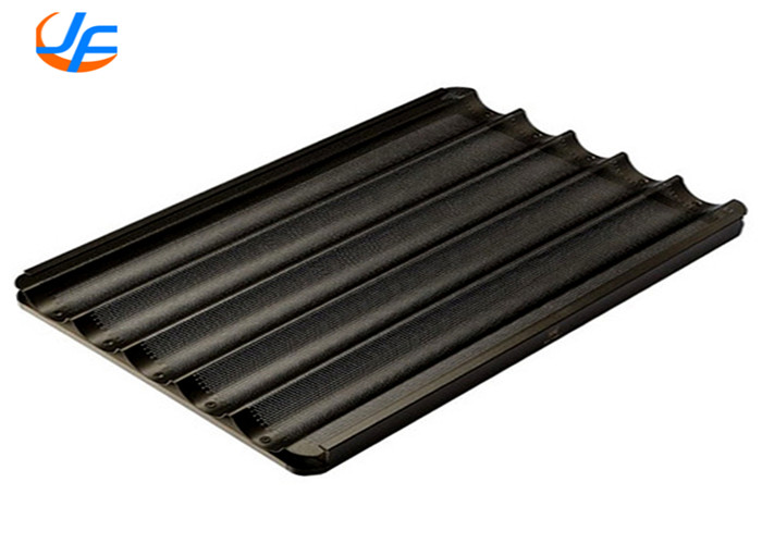 RK Bakeware China Foodservice NSF Australia Mackies 5 Flutes Nonstick Glazed Aluminum Baguette Baking Tray