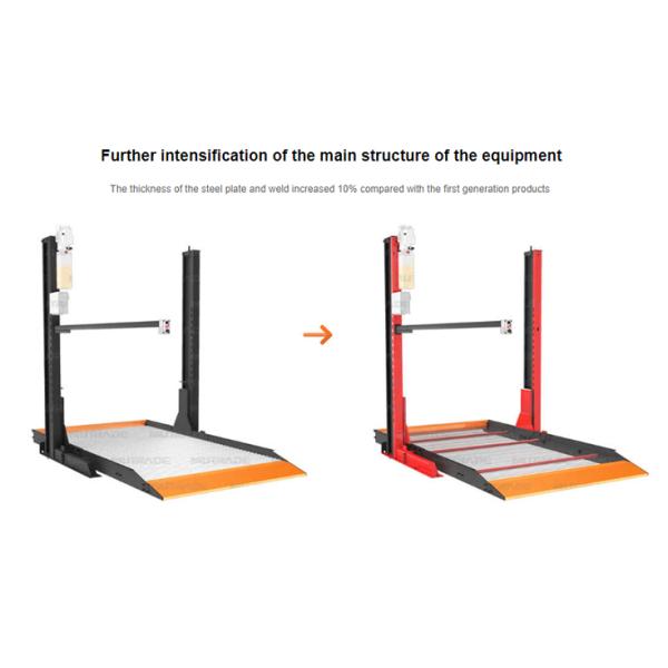 2m/min Double Decker Parking System PJS Two Post Hydraulic Car Lift