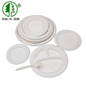 China Eco-friendly biodegradable disposable bagasse dinner tableware wholesale