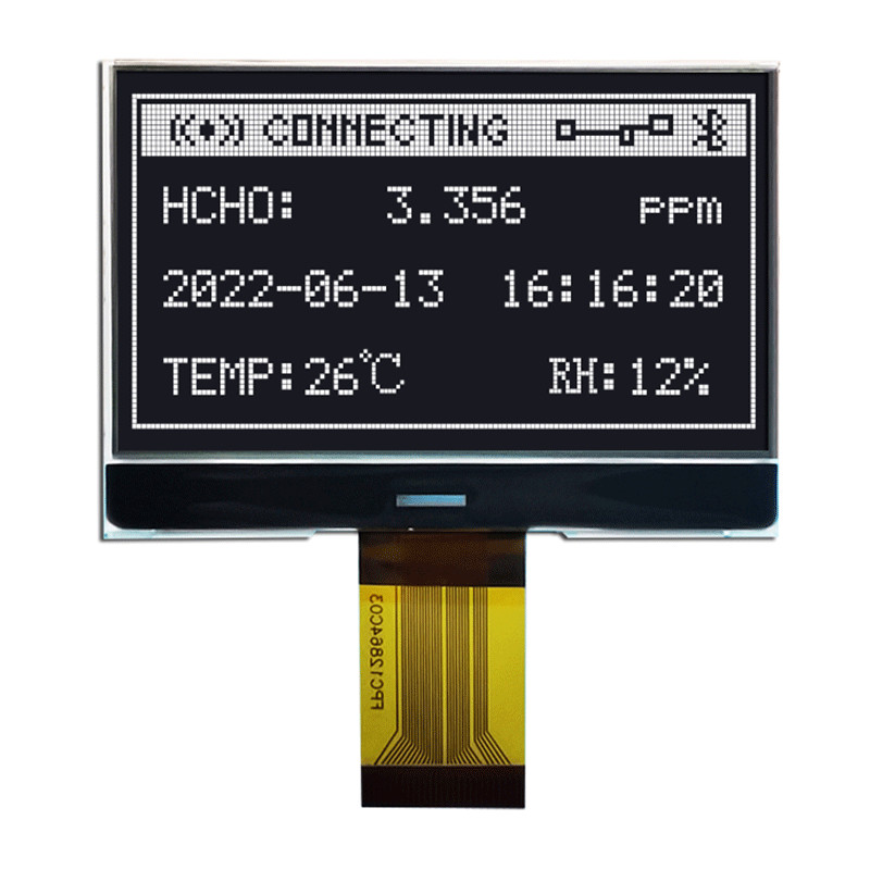 MCU 132x64 LCD COG Display , ST7565R Transmissive LCD Screen HTG13264C