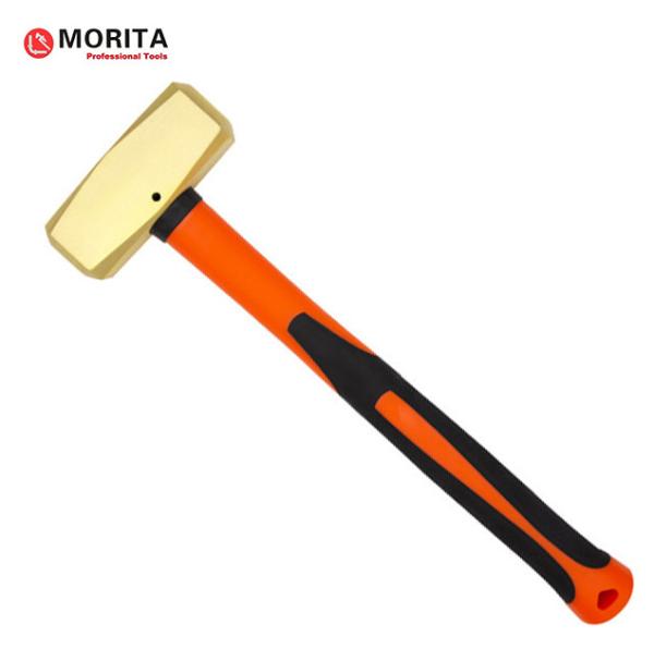Quality Non sparking tools brass stone hammer with fiberglass handle, Non-Magnetic, Die-Forge, Corrosion Resistant, for sale