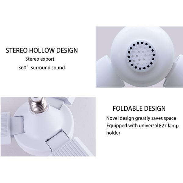 SMD2835 Bluetooth Light Bulbs With Speaker 10m Remote Control