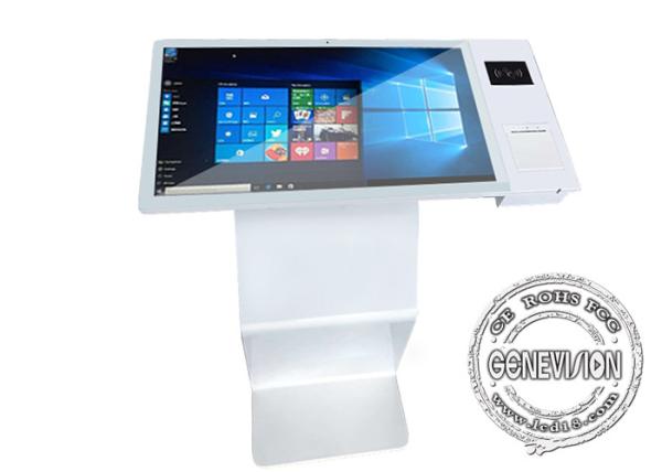 Quality Thermal Printer QR Code Scanner Touch Screen Kiosk Podium 43" for sale