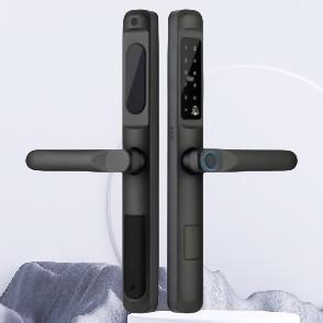 China Waterproof Keyless Entry Aluminum Door Lock with Tuya APP Fingerprint Key Aluminum Thermal Break wholesale
