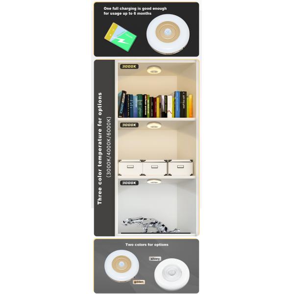 Wireless Wardrobe Motion Sensor LED Light 0.5W Motion Activated Closet Light
