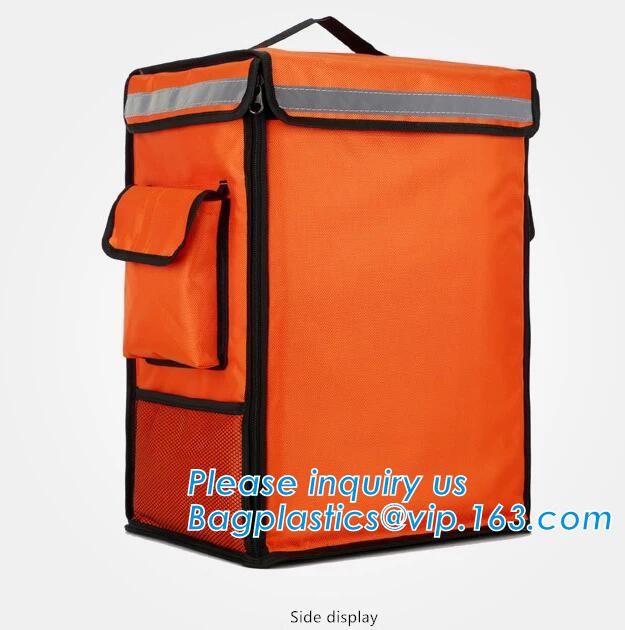 Customized logo printing insulated food delivery cooler bag,wholesale waterproof food delivery thermal bags bagplastics