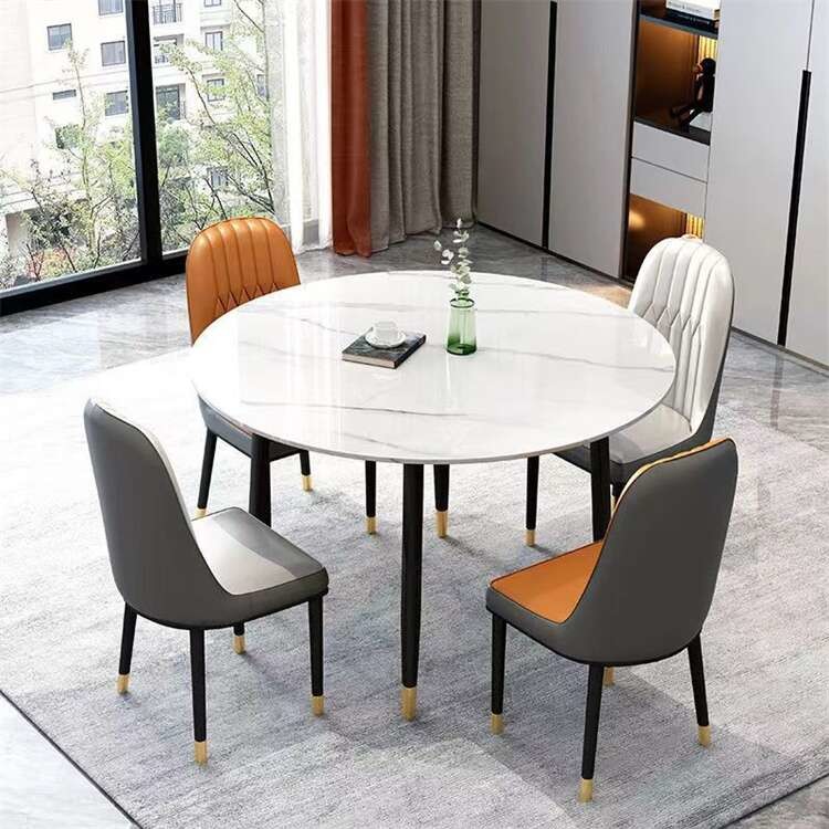 Sintered Stone Table Top Stainless Steel Dining Table With Chairs