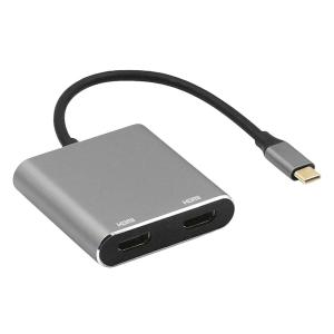 4-In-1 Docking Station with 2 Dual 4K HDMI Ports and USB-C Type-C to Dual HDMI Adapter