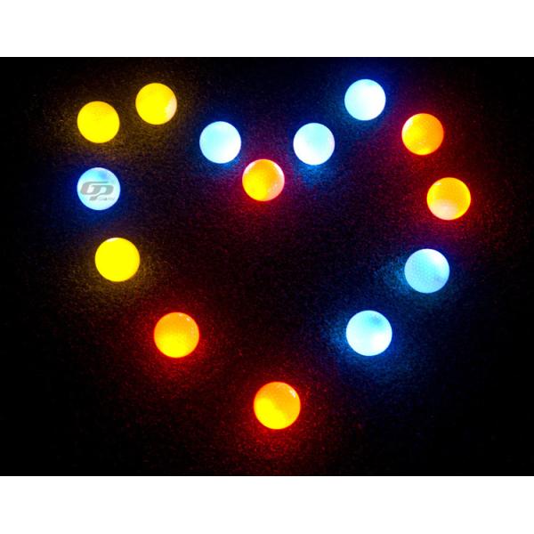 Customized Multi-Color LED golf balls electronic Reusable Luminous Night print LED flashing Golf ball