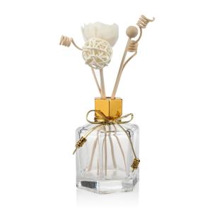 China Screw Cap 125ml Diffuser Glass Bottle Empty Clear Hexagon Shape wholesale