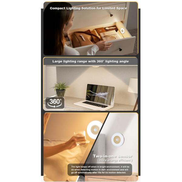 Wireless Wardrobe Motion Sensor LED Light 0.5W Motion Activated Closet Light