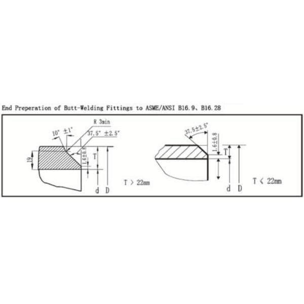 Buttwelding Carbon Steel End Cap For Pipe Fitting 1/2"-24" Sandblasting