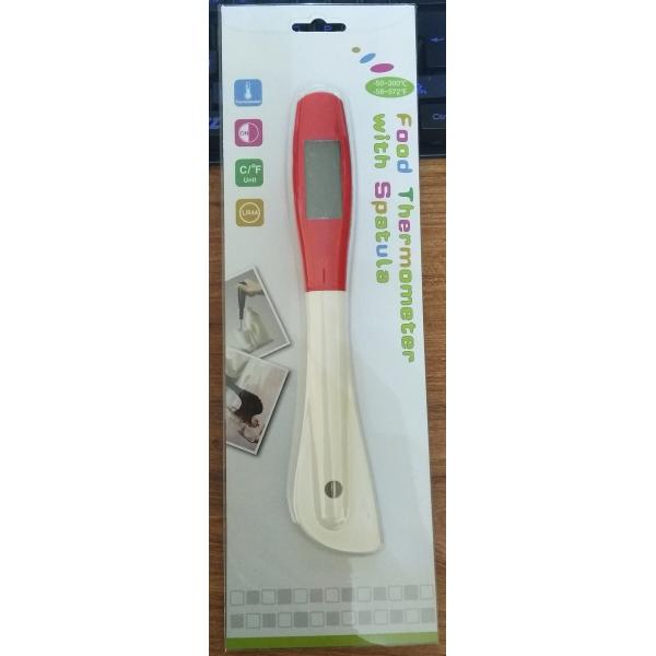 Large LCD Display Digital Kitchen Thermometer , Silicone Spatula Quick Read Meat Thermometer