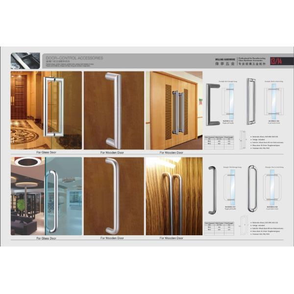 Modern curve Bar timber Door Handle Pull push Glass door Entry Exterior Interior Gate Entrance Brushed Finish W-DH610