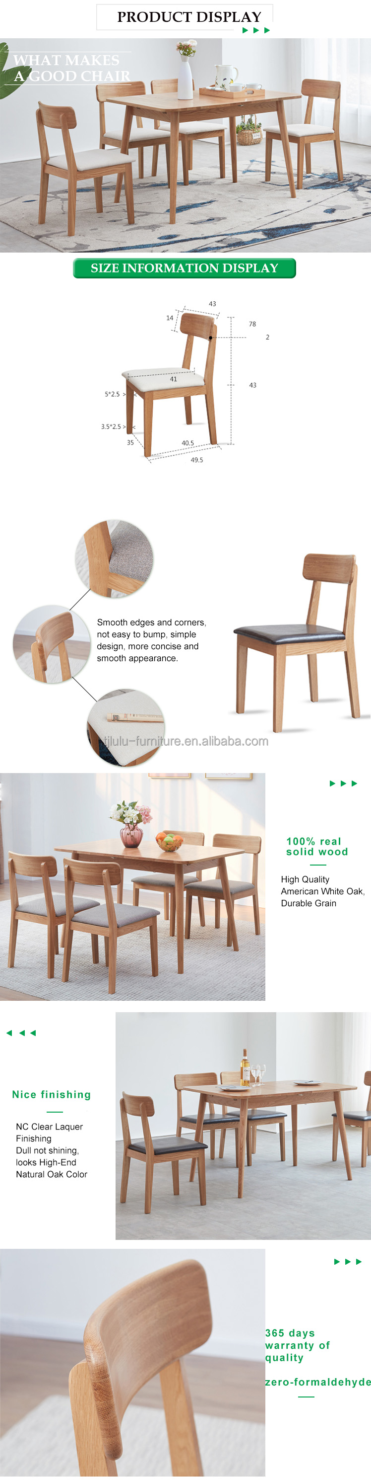 Home Furniture Armless Fabric Upholstered Dining Chair Set Dining Room Table