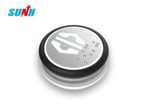 China Round Elevator Push Button 4 Lines Connection With Brailler DC 24V / 12V wholesale