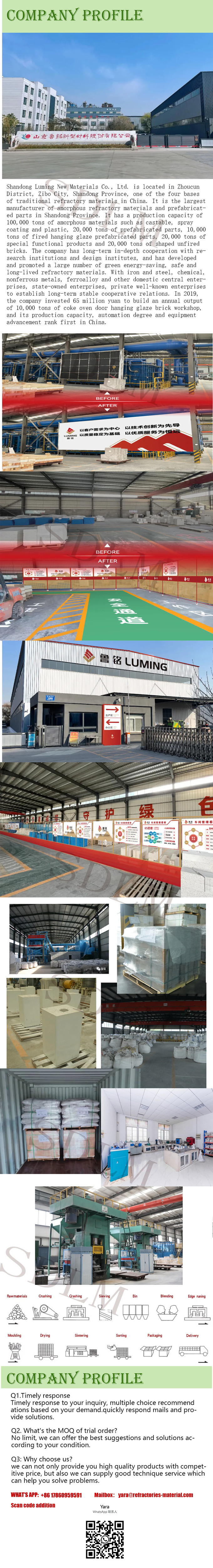 Bulk Customized Aluminum Alumina Silicate Fire Brick For Glass Kiln Rotary Kiln