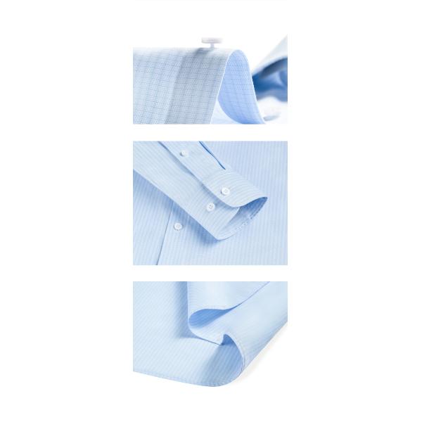Stretchy Casual Formal Striped Cotton Dressing Shirts For Men in Winter with Fabric