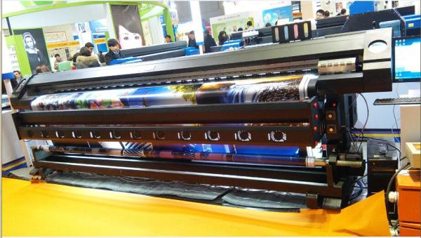 Quality 4 Color 3.2M Double Sided Eco Solvent Printing Machine for double sided banner for sale