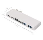 7 in 1 Dual Type-C Docking Station Thunderbolt 3 Hub for 2016/2017 MacBook Pro