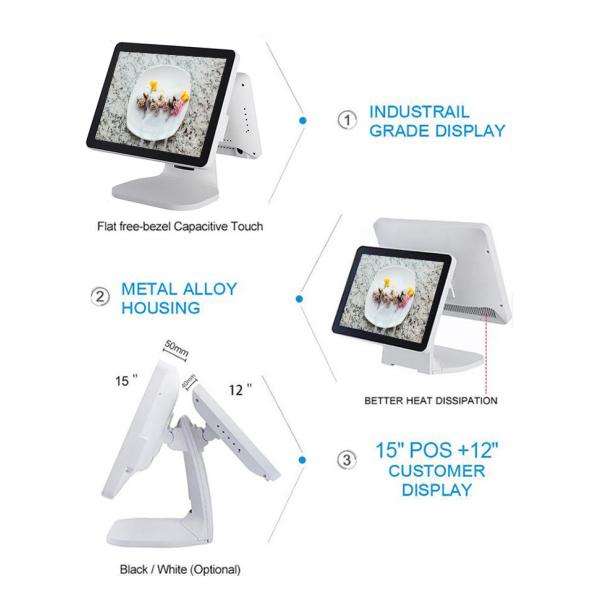 HDMI / VGA Signal Input Android Pos Terminal Under Android 4.4.4 And 400 Nits Brightness