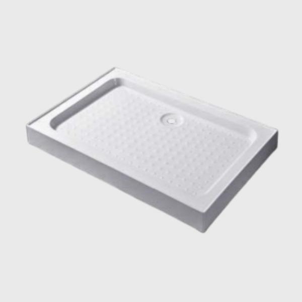 Custom Square White Acrylic 1200 X 700 Shower Tray Pans Anti Slip Cracking