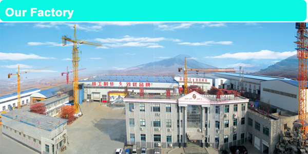 10t 50m boom luffing tower crane